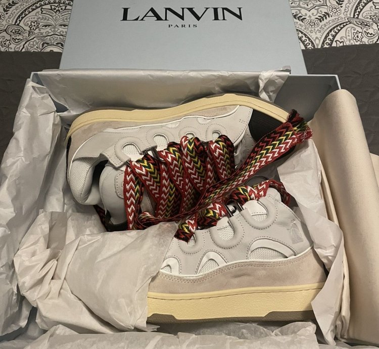 Lanvin Leather Curb White Ivory