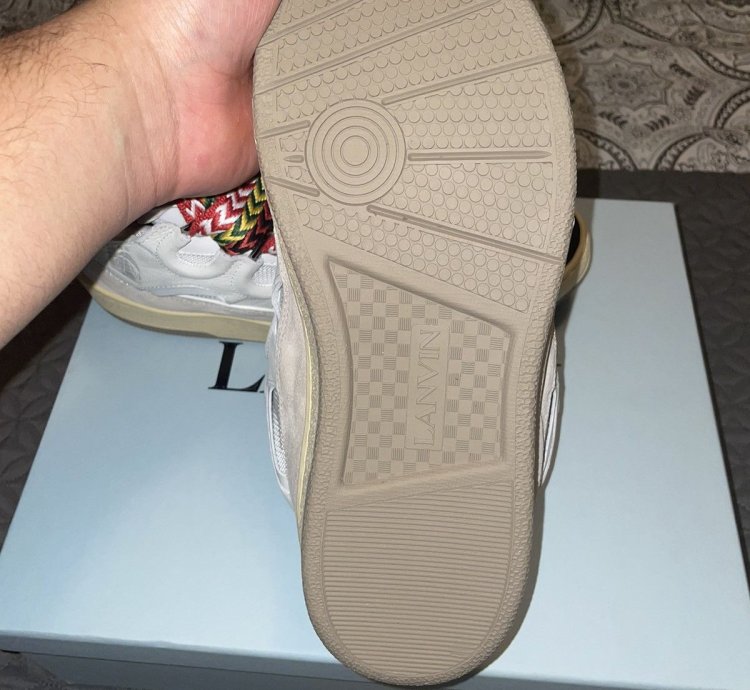 Lanvin Leather Curb White Ivory