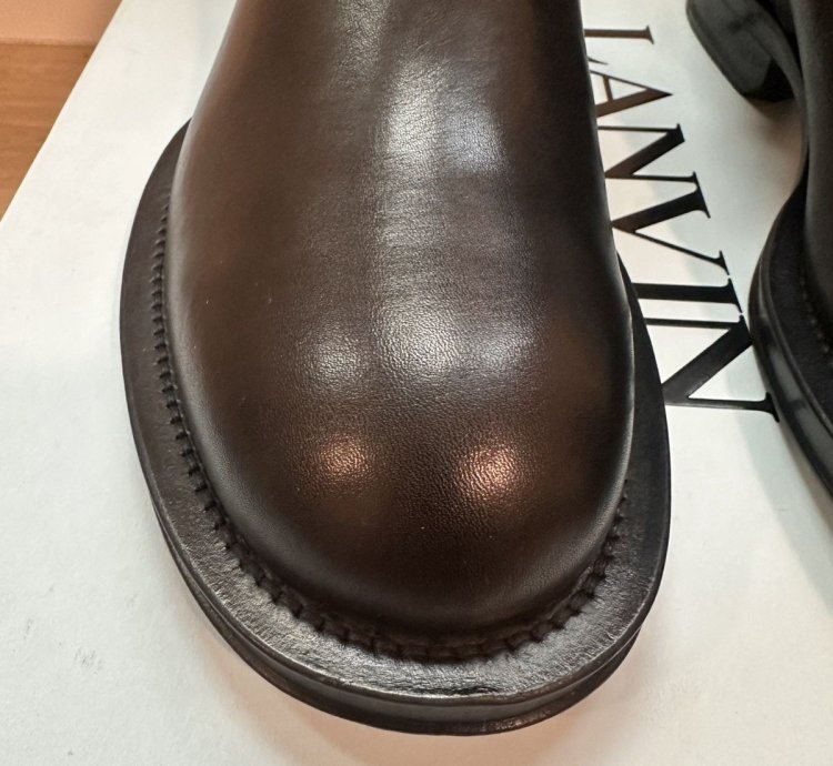 Lanvin Medley Side Zip Black Leather Boots