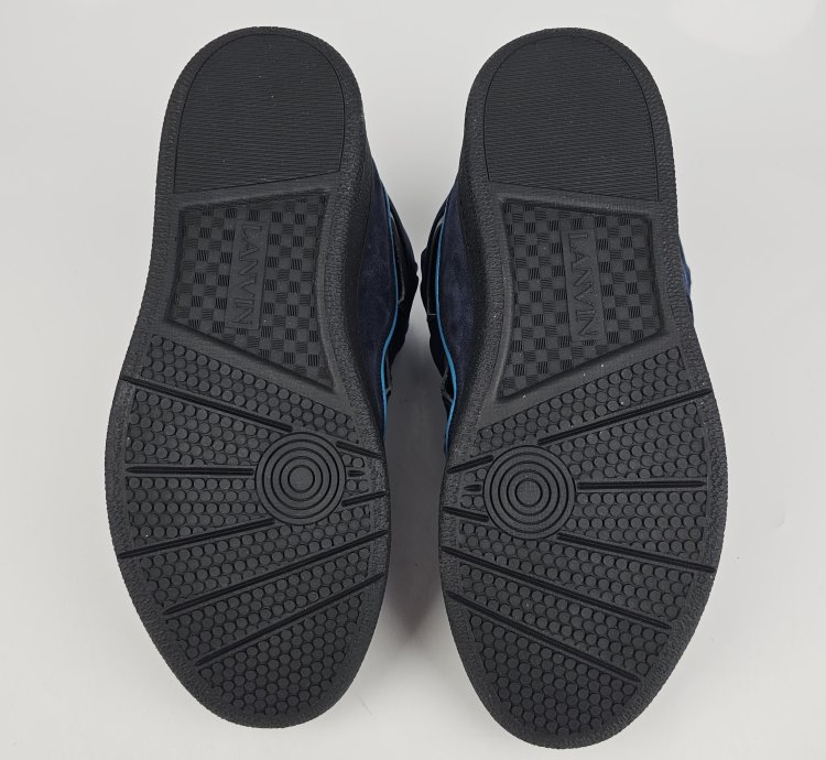 Lanvin Men Curb Navy And Blue Sneakers New Ss23
