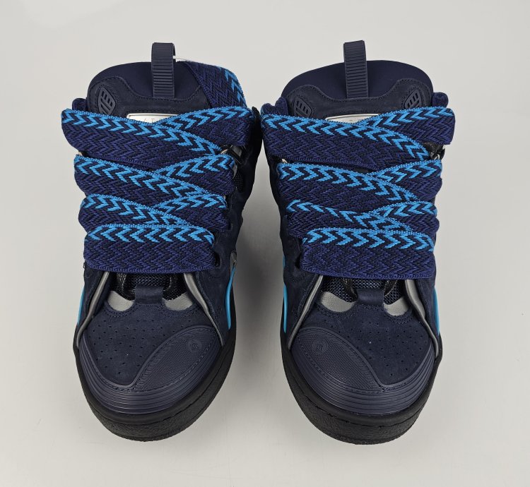Lanvin Men Curb Navy And Blue Sneakers New Ss23