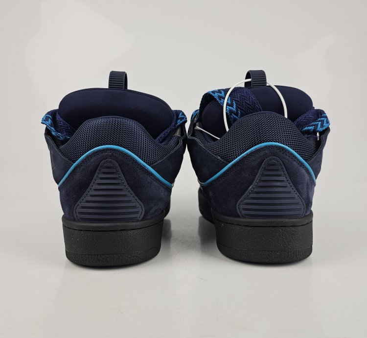 Lanvin Men Curb Navy And Blue Sneakers New Ss23