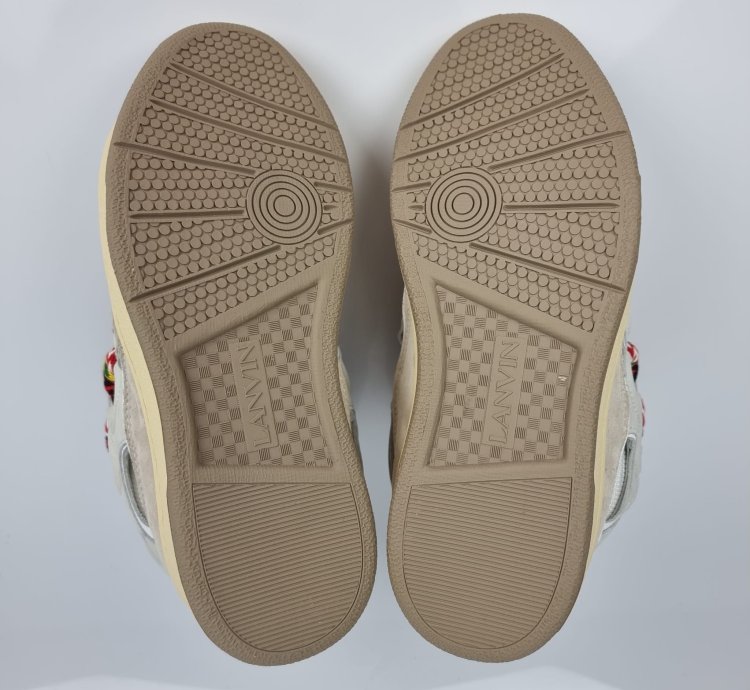 Lanvin Men Curb White Sneakers New