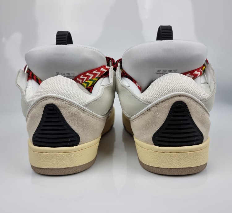 Lanvin Men Curb White Sneakers New