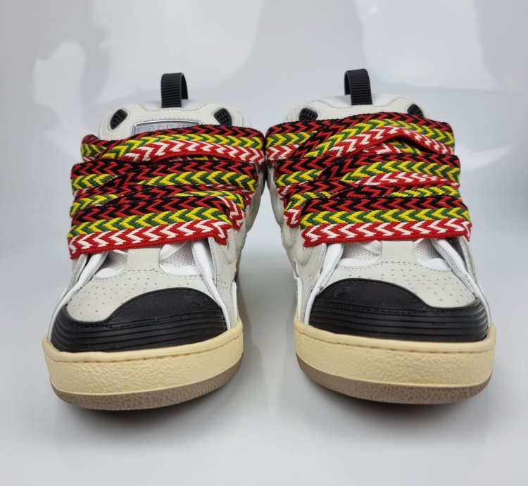 Lanvin Men Curb White Sneakers New
