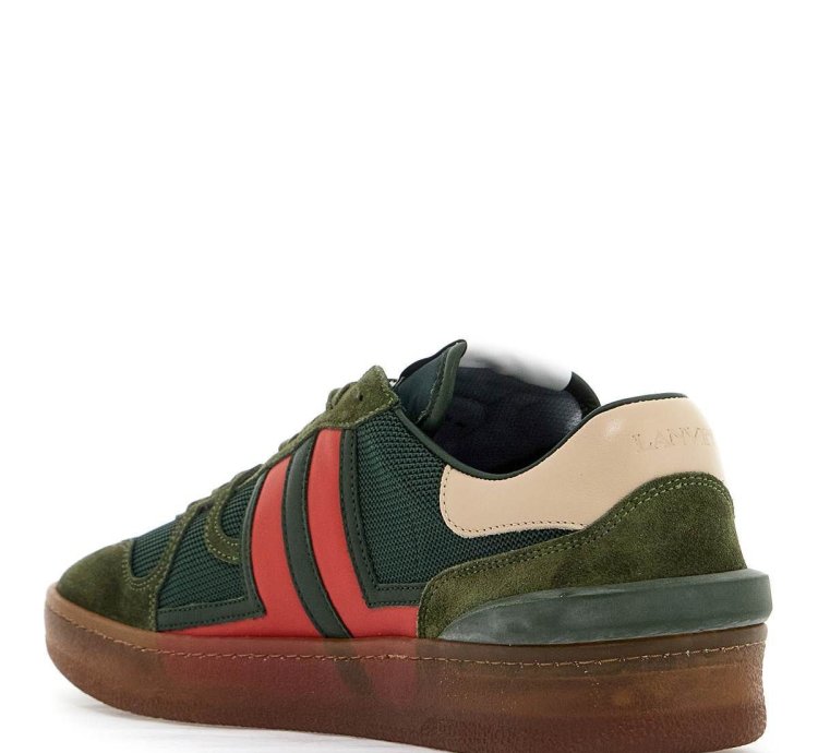 Lanvin Mesh And Leather Clay Sneakers With For Men Size Eu 44
