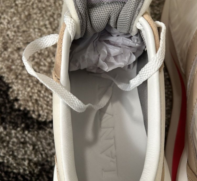 Lanvin Paris Bumper Bumpr Mens Beige Sneakers Eu 42 Us 9 Nib