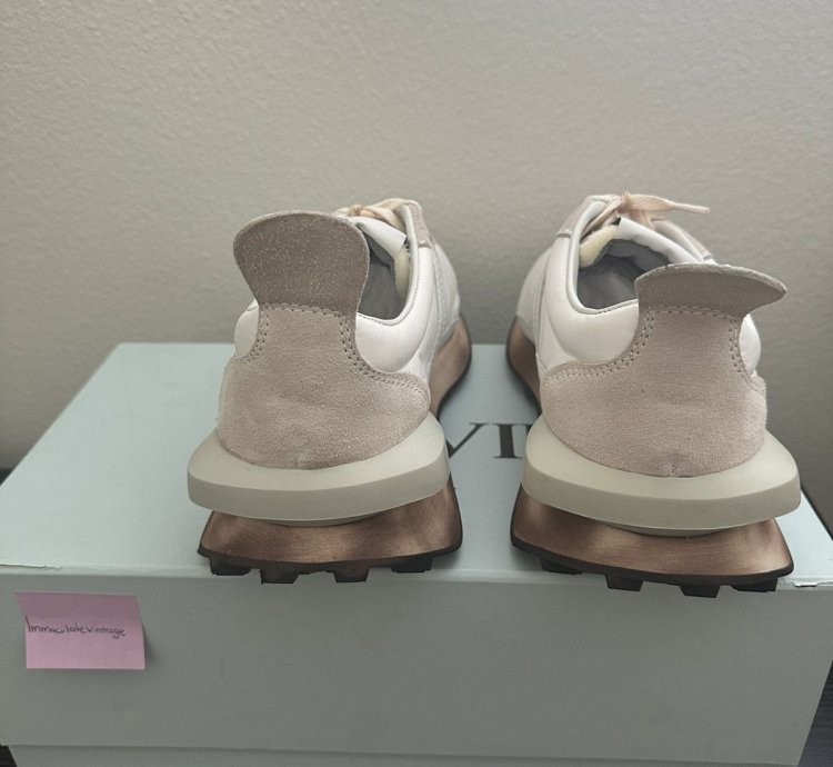Lanvin Paris White Nylon Bumper Sneaker