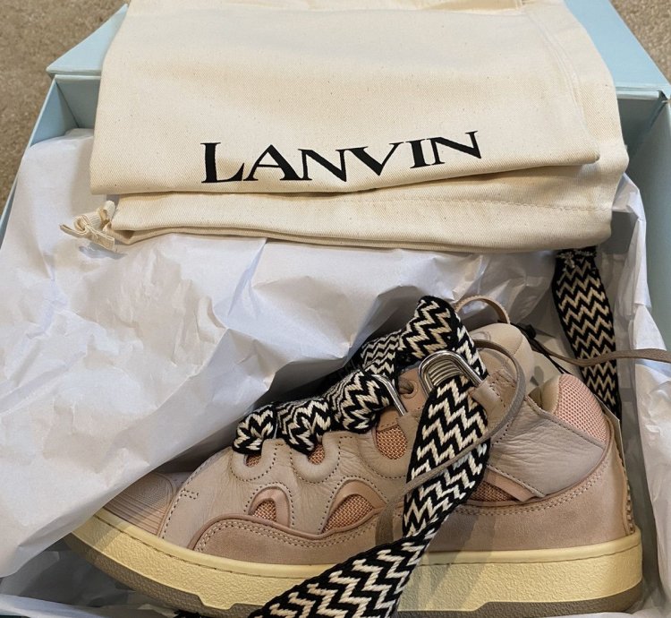 Lanvin Rose Pale Skate Sneakers