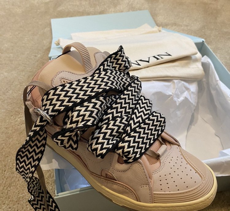 Lanvin Rose Pale Skate Sneakers