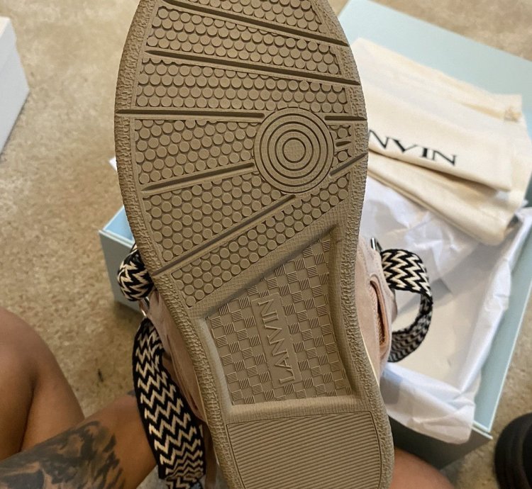 Lanvin Rose Pale Skate Sneakers