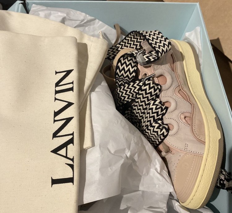 Lanvin Rose Pale Skate Sneakers