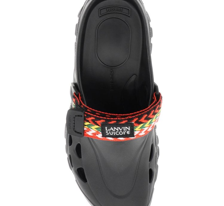Lanvin Rubber Clogs With Multicolored Strap