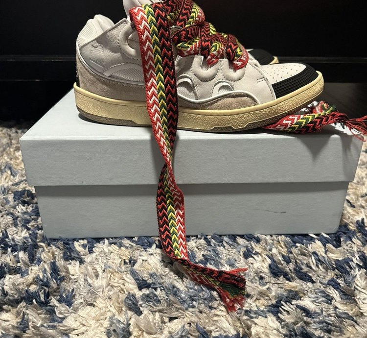 Lanvin White Curb Sneakers
