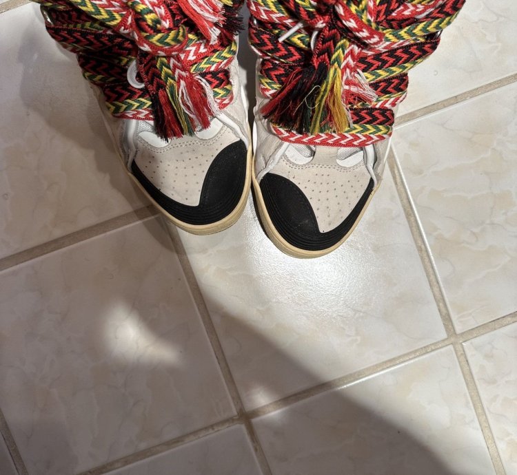 Lanvin White Curb Sneakers
