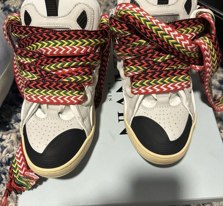 Lanvin White Curb Sneakers