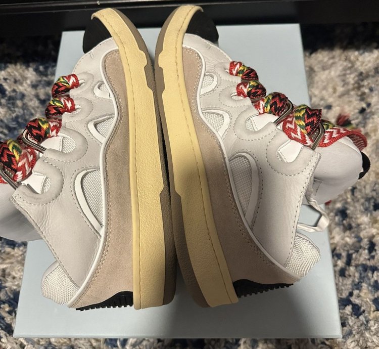 Lanvin White Curb Sneakers