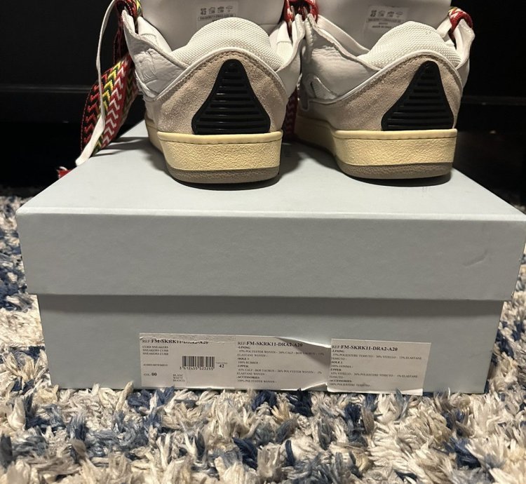 Lanvin White Curb Sneakers