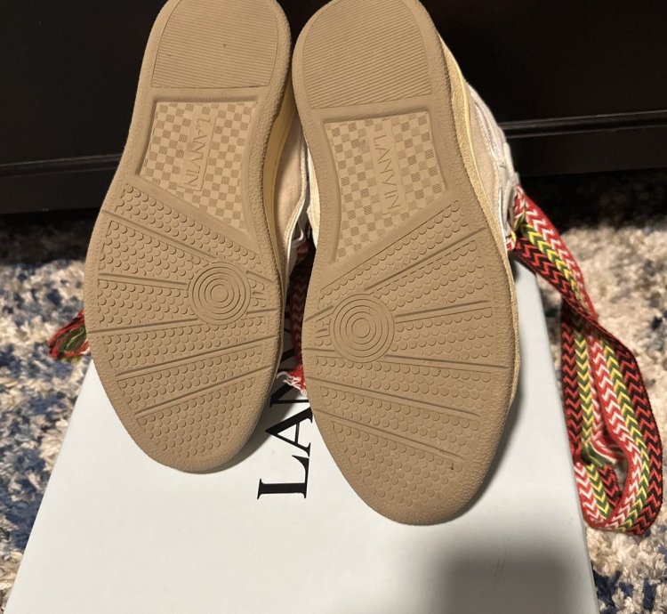 Lanvin White Curb Sneakers