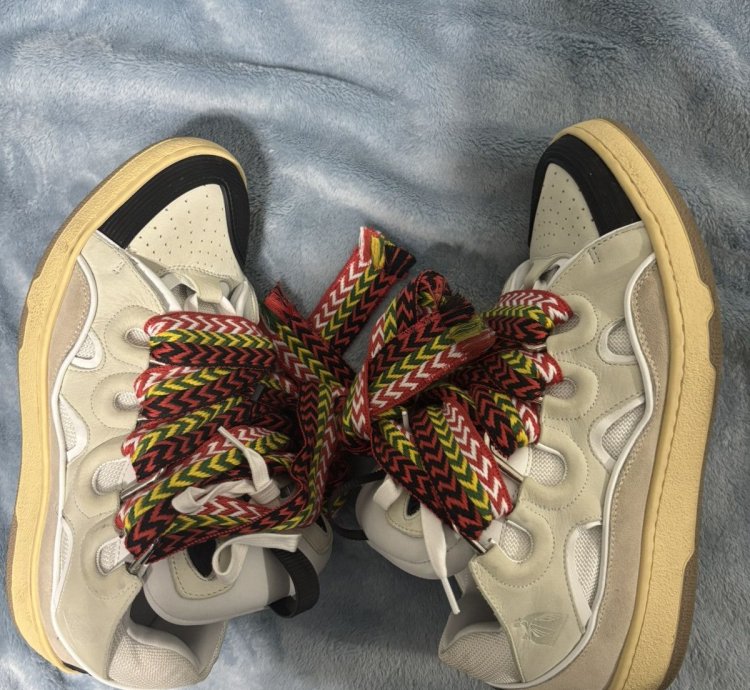 Lanvin Whte Curb Sneakers
