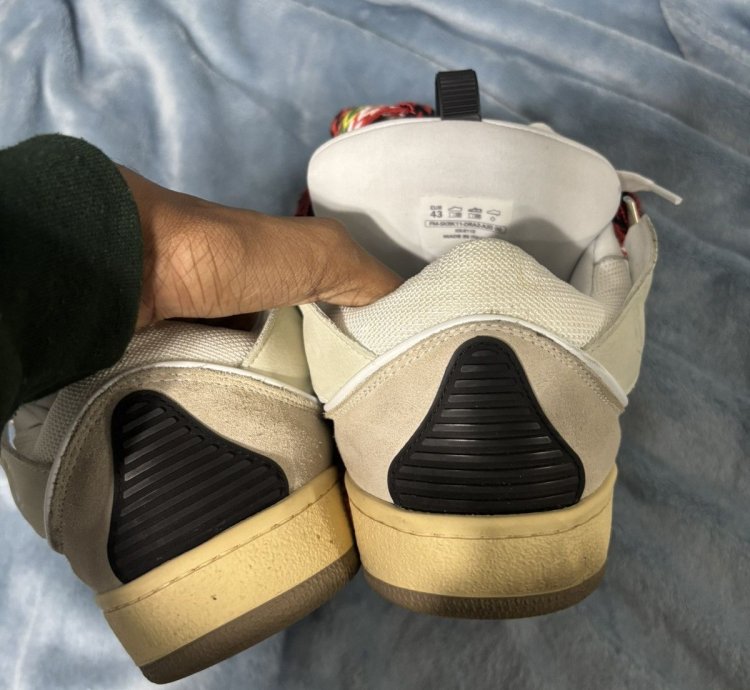 Lanvin Whte Curb Sneakers