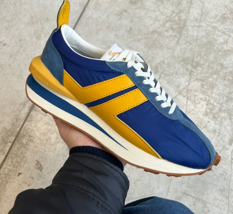 Low Top Runner In Blue Yellow