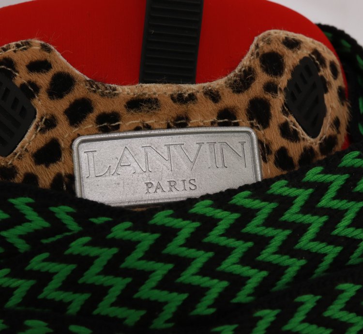 Men Lanvin Multi-color Multi-print Curb Sneakers