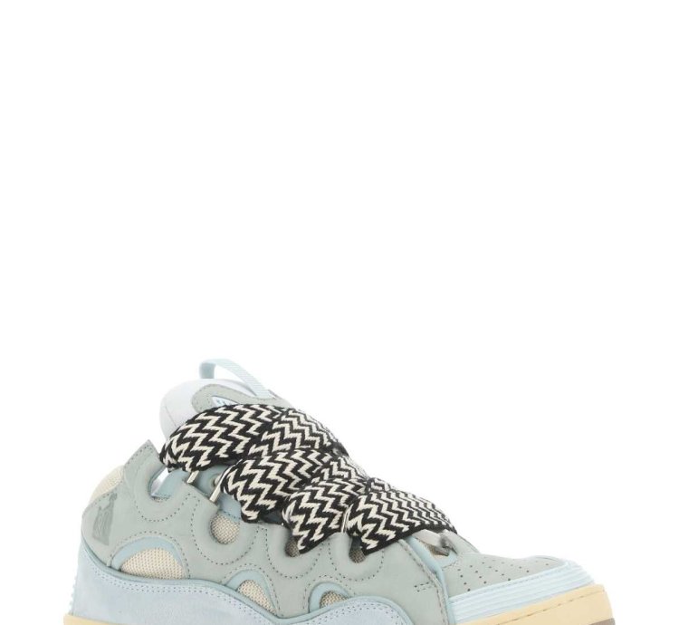 Multicolor Suede And Fabric Curb Sneakers