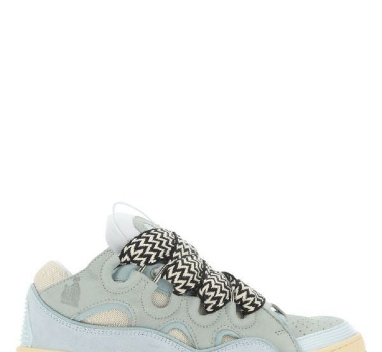 Multicolor Suede And Fabric Curb Sneakers