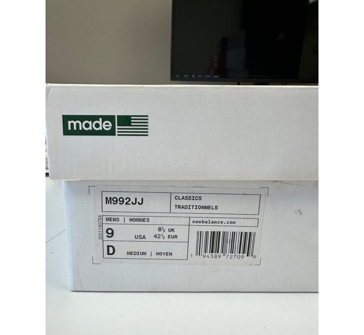 New Balance 992 Jjjjound Green Size 9