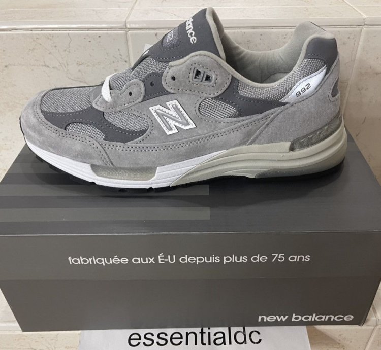 New Balance 992 M992gr Grey Running Shoes 8 5 New In Box