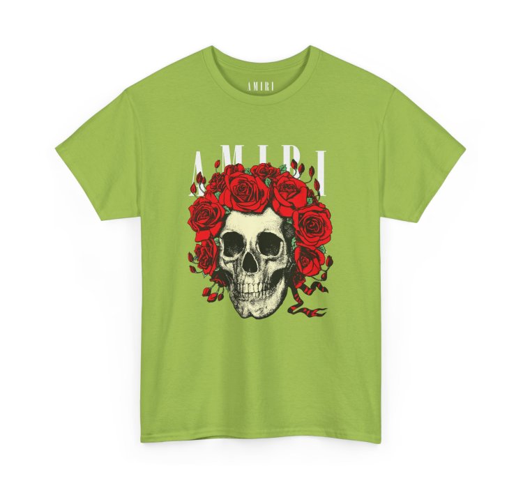 Amiri Rose Skull Kiwi T-shirt - Size Usa