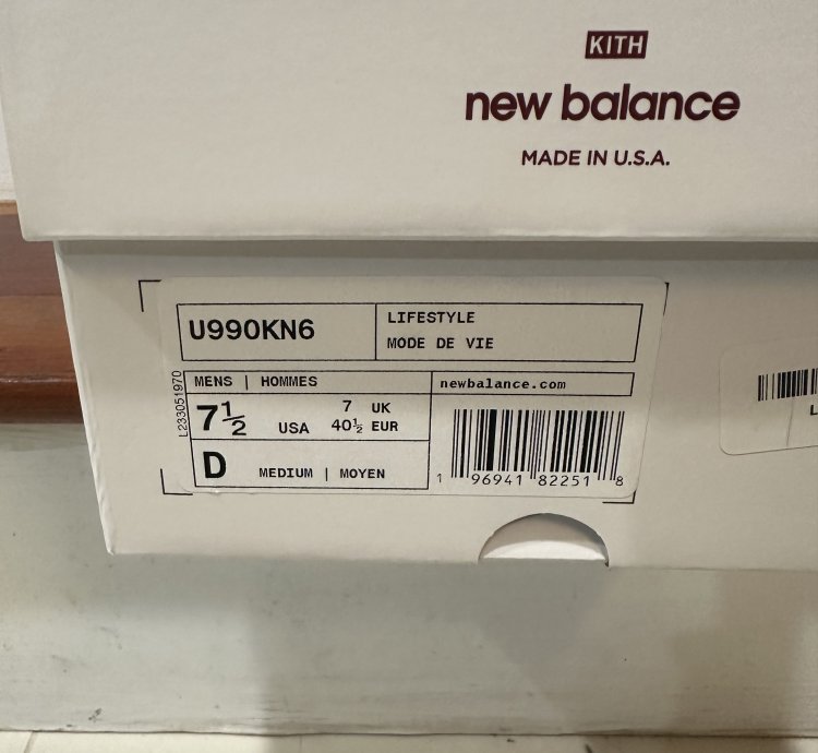 New Balance Kith 990v6 Msg Knicks 7 5