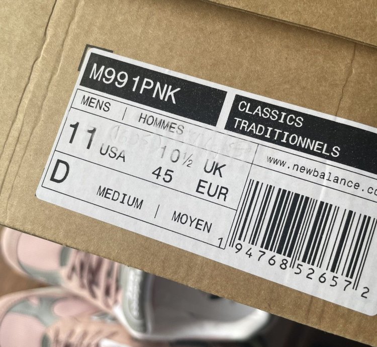 New Balance Made In England 991 Pink - Grey Similar To Patta