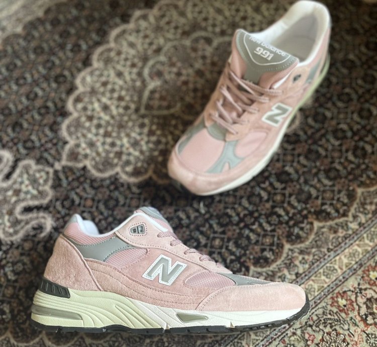 New Balance Made In England 991 Pink - Grey Similar To Patta