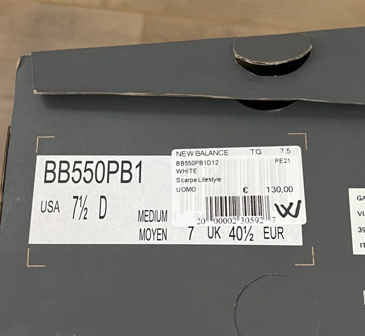 New Balance Nb 550 Low Leather Sneakers Shoes Kicks Us 7 5