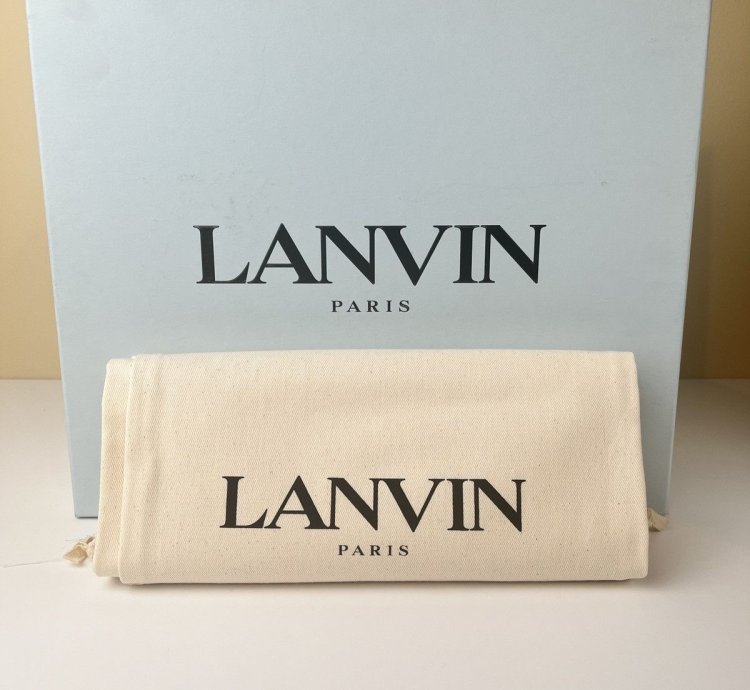 New Lanvin Curb Sneakers Ecru Black