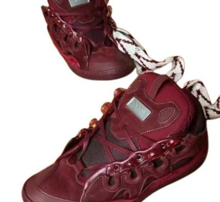 O1w1db11024 Curb Low-top Sneakers In Burgundy White