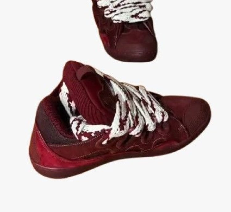 O1w1db11024 Curb Low-top Sneakers In Burgundy White