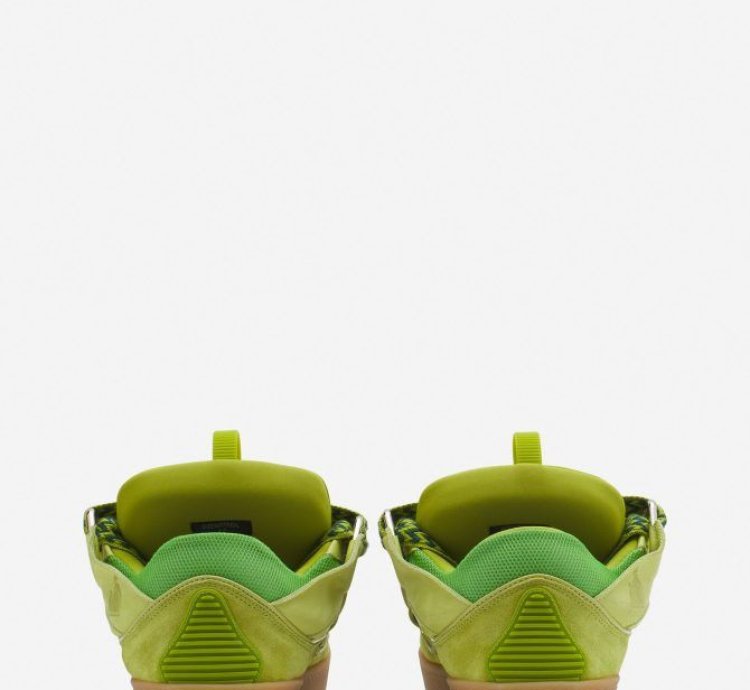 O1w1db11124 Curb Leather Sneakers In Green