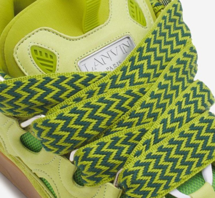 O1w1db11124 Curb Leather Sneakers In Green