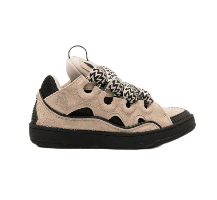 O1w1db11124 Dup Curb Low Top Sneakers In Beige Black