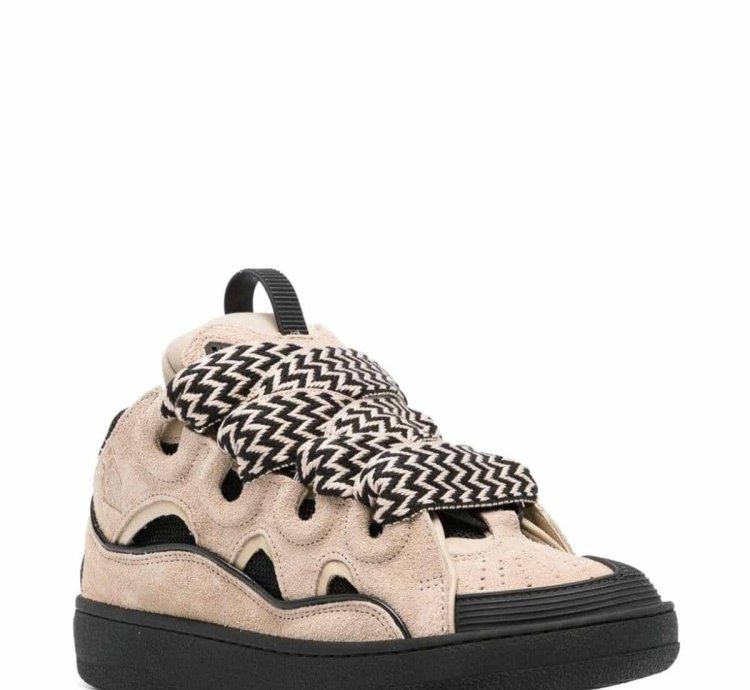 O1w1db11124 Dup Curb Low Top Sneakers In Beige Black