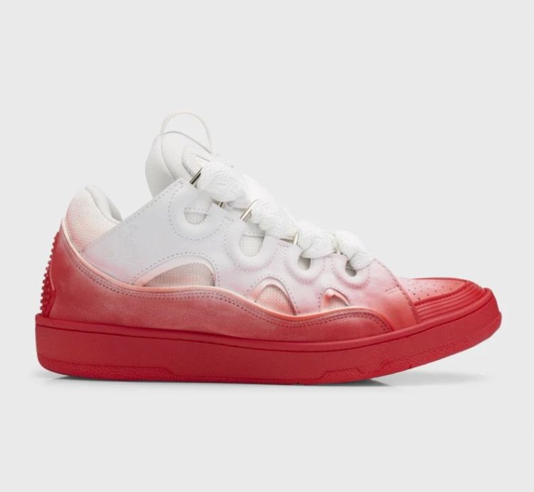 O1w1db11124 Curb Low-top Sneakers In White Red