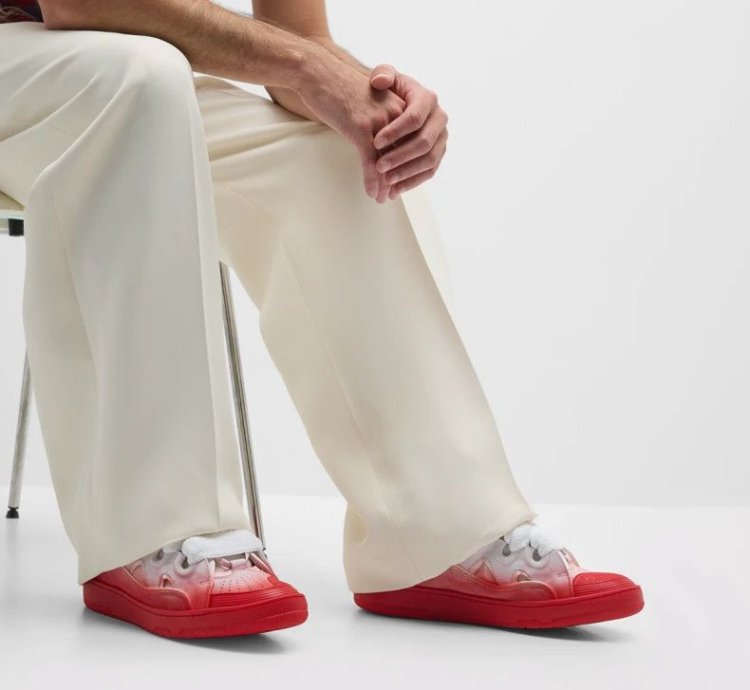 O1w1db11124 Curb Low-top Sneakers In White Red