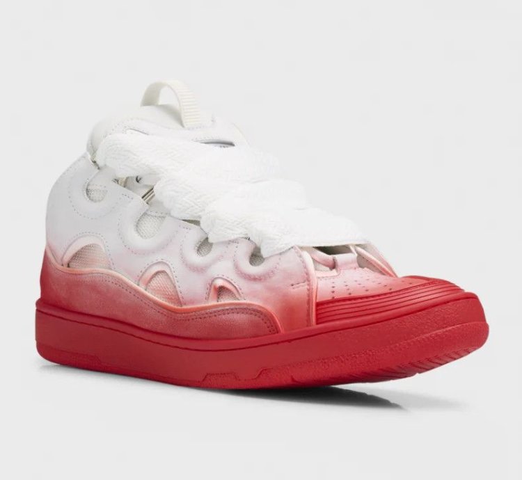 O1w1db11124 Curb Low-top Sneakers In White Red