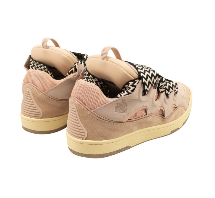 Pink Chevron Laces Curb Sneakers Size 10 43