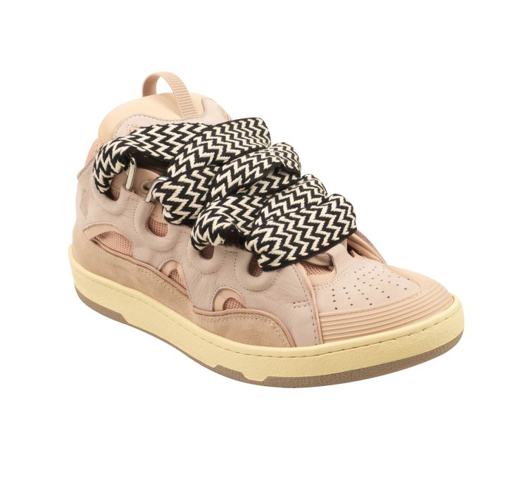 Pink Chevron Laces Curb Sneakers Size 10 43