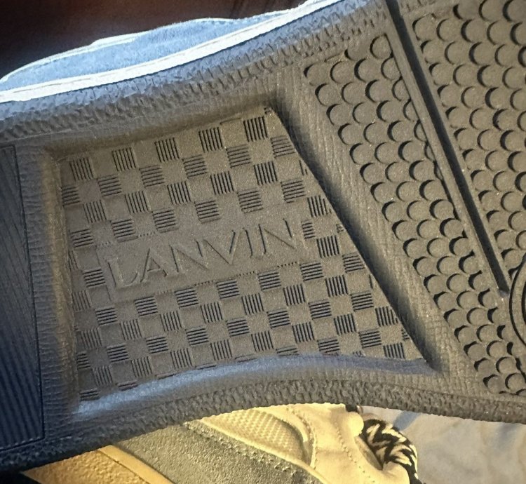 Ssense Lanvin Gray Curb Sneakers