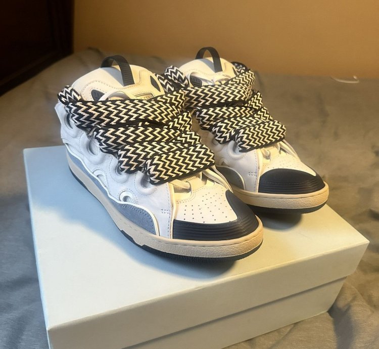 Ssense Lanvin Gray Curb Sneakers